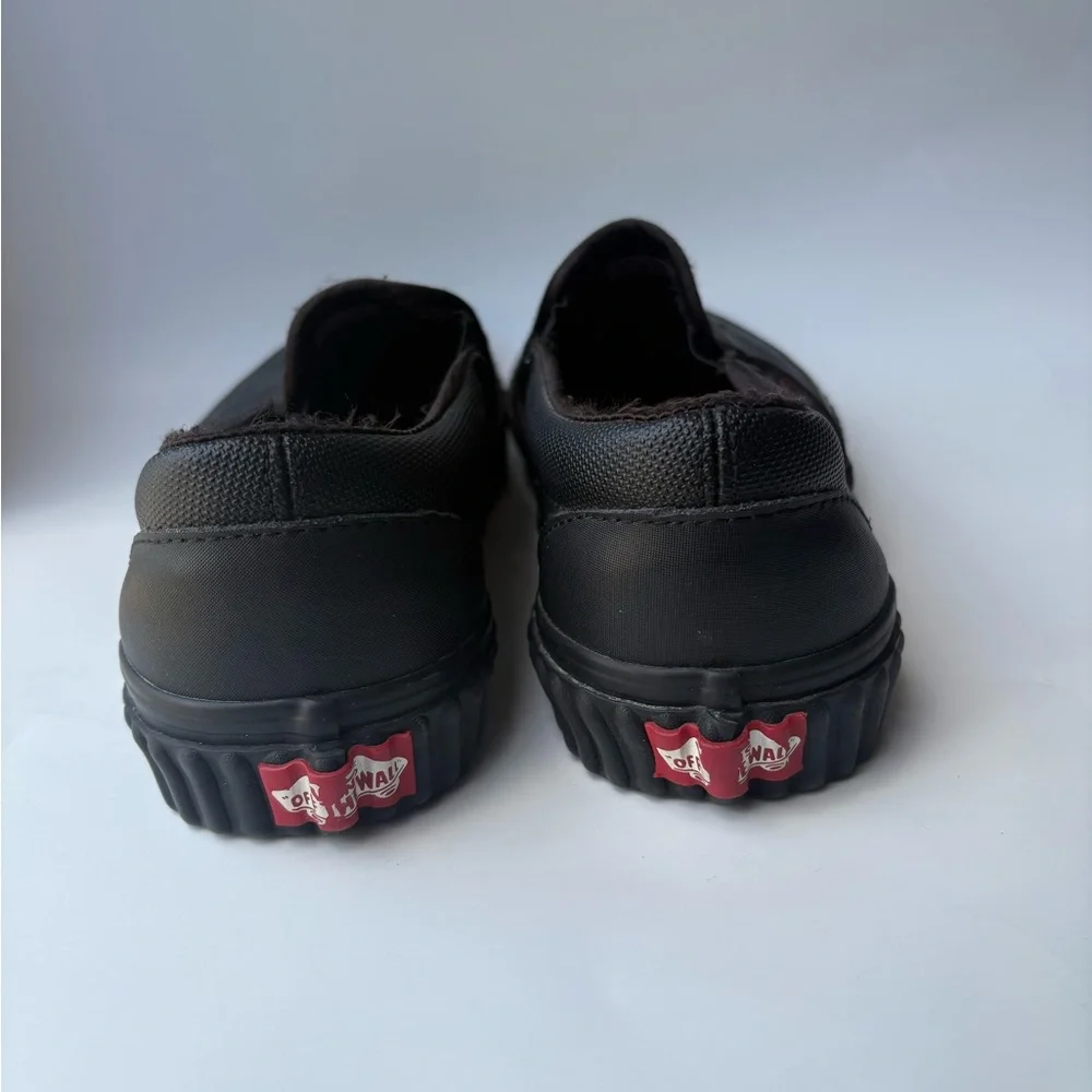Vans Black and Red Marvel Slip-On Sneakers
